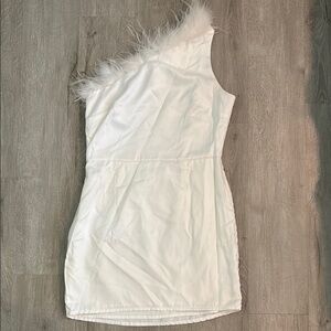 Altar'd State White One-Shoulder Dress